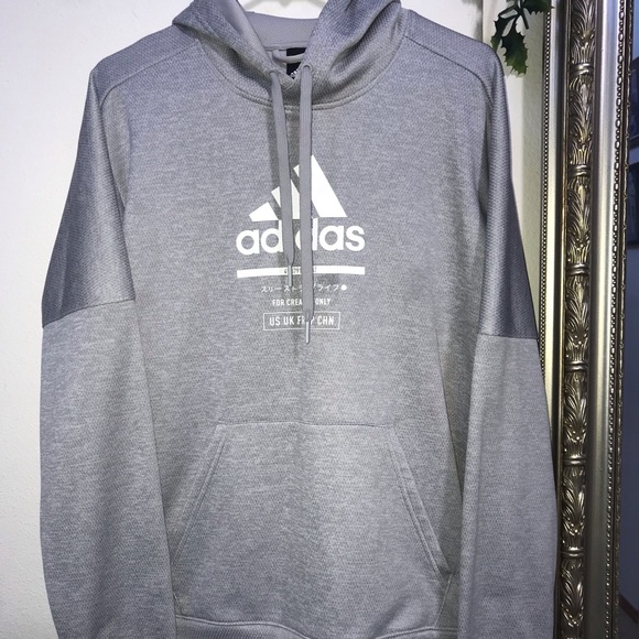 gray adidas hoodie mens